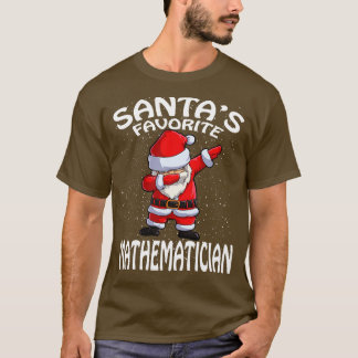 Camiseta Santas Favorita Matemático de Natal