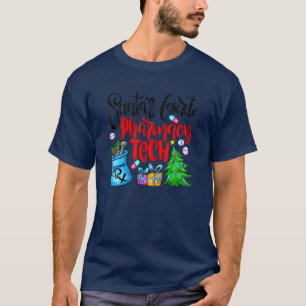 Camiseta Santas Favorita Pharmacy Technician Engraçado Chri
