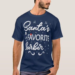 Camiseta Santas Favoritas Barber Christmas Barber Barber