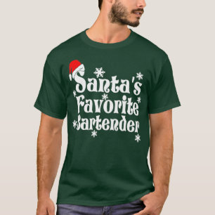 Camiseta Santas Favoritas Barman Natal 2