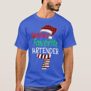 Camiseta Santas Favoritas Barman Papais noeis Red Plai