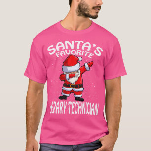 Camiseta Santas Favoritas Biblioteca Technician Christmas