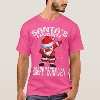 Camiseta Santas Favoritas Biblioteca Technician Christmas
