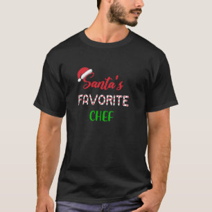 Camiseta Santas Favoritas Chef Gift Engraçado Natal Pajama