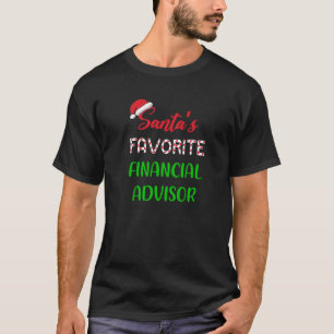 Camiseta Santas Favoritas Conselheiro Financeiro Gift Funny