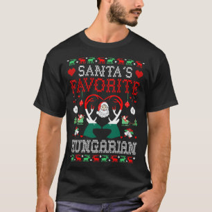 Camiseta Santas Favoritas De Natal Húngaro Fedorento