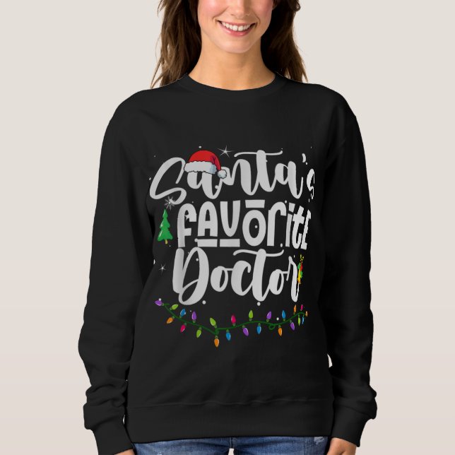 Camiseta Santas Favoritas Doutor Natal Santa Hat Xmas Li (Frente)