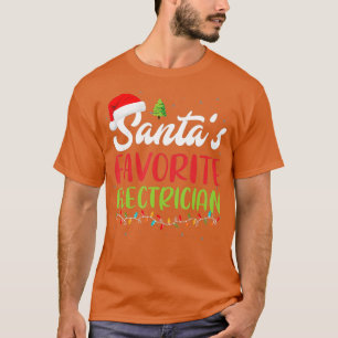 Camiseta Santas Favoritas Elétrico Natal Santa Hat