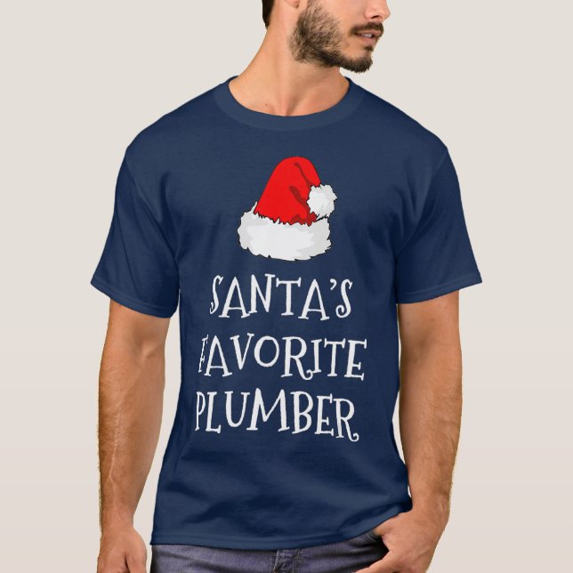 Camiseta Santas Favoritas Encanador de Natal Engraçado Pres (Frente)
