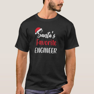 Camiseta Santas Favoritas Engenheiro Natal Pajama Xmas