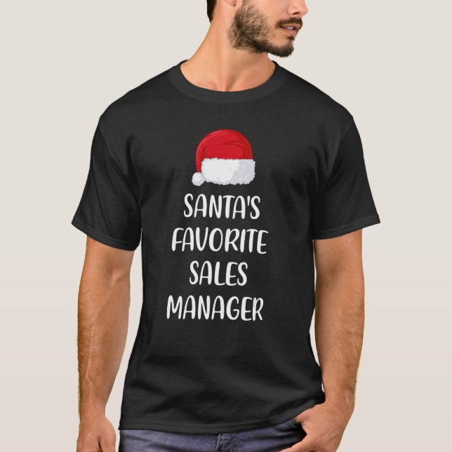 Camiseta Santas Favoritas Gerente de Vendas no Natal Pajama (Frente)