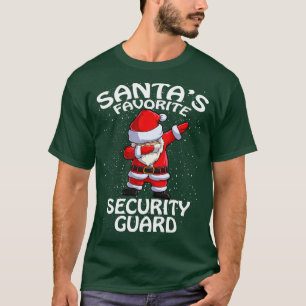 Camiseta Santas Favoritas Guarda de Segurança Natal 1