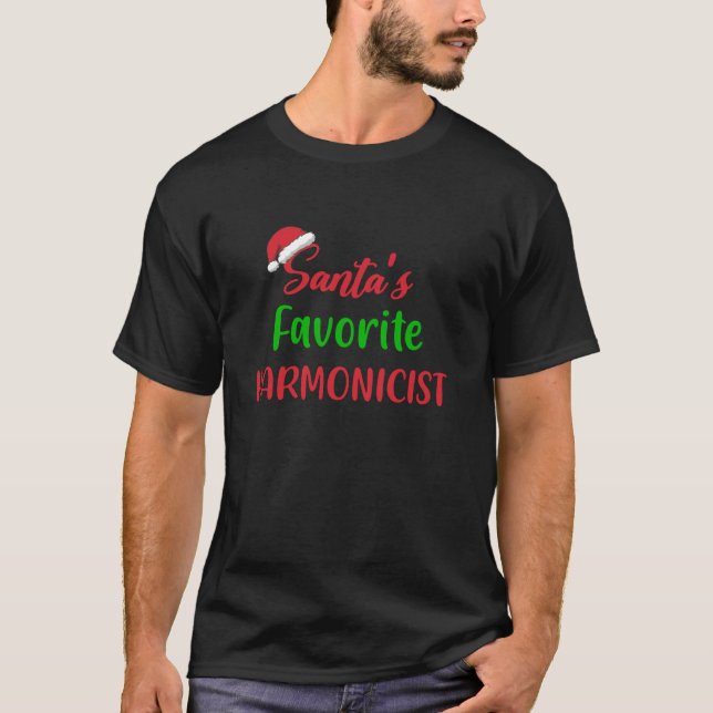 Camiseta Santas Favoritas Harmonista Funny Gift harmica C (Frente)