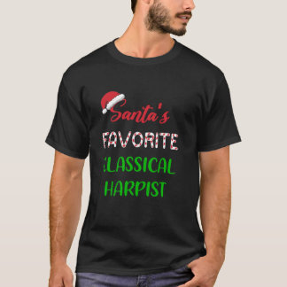 Camiseta Santas Favoritas Harpist Clássico harpa C