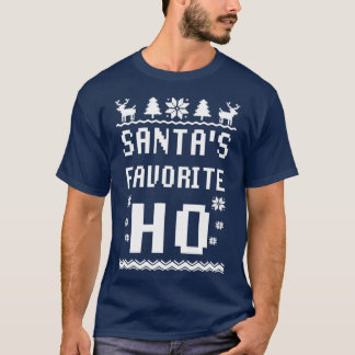 Camiseta Santas Favoritas Ho Engraçado Natal Figurume Sa