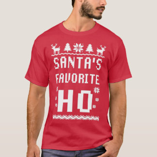 Camiseta Santas Favoritas Ho Engraçado Natal Figurume Sa