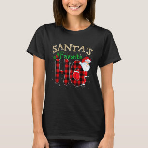 Camiseta Santas Favoritas Ho Natal Figurume Papai Noel