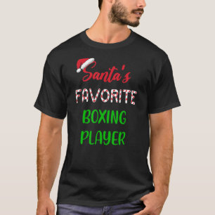 Camiseta Santas favoritas jogador de in a box Engraçado Chr