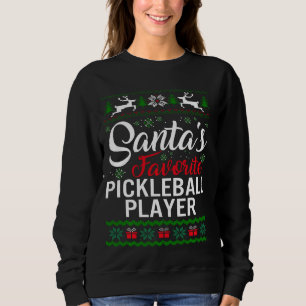 Camiseta Santas Favoritas Jogador de Pickleball Fora de Nat