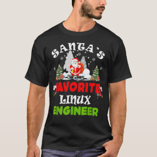 Camiseta Santas Favoritas Linu Engenheiro Engraçado Natal