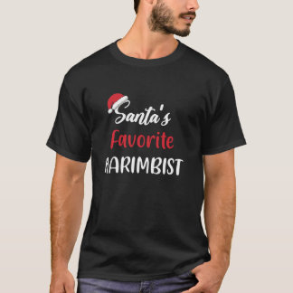 Camiseta Santas favoritas Marimbistas de Natal Engraçado Ma