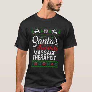 Camiseta Santas Favoritas Massagem Terapista Natal Feio F