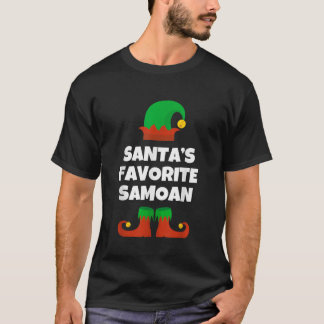 Camiseta Santas Favoritas Samoan Christmas Hat Engraçado Sa