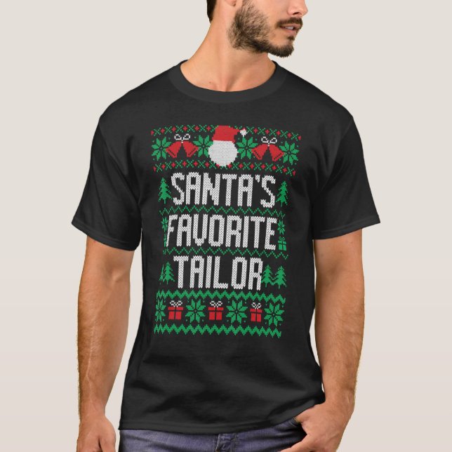Camiseta Santas Favoritas Tailor de Natal Feio (Frente)