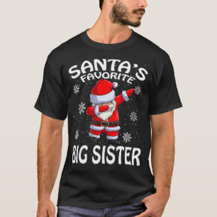 Camiseta Santa's Favorite Big Sister Christmas