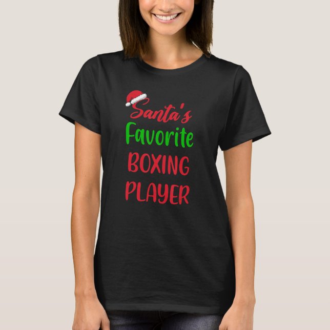 Camiseta Santas Favorite Boxing Player     Boxing Christmas (Frente)