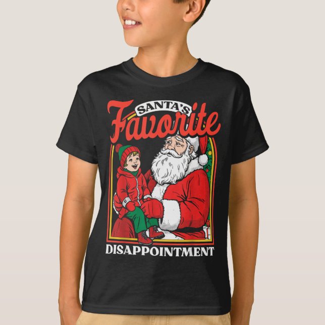Camiseta Santas Favorite Disapintment Funny Sarcastic Chris (Frente)