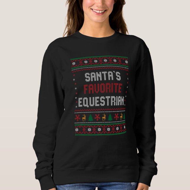 Camiseta Santas Favorite Equestrian    Equestrian Chritsmas (Frente)