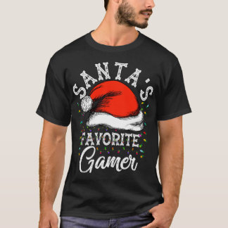 Camiseta Santa's Favorite Gamer Funny Christmas Gift For Ga