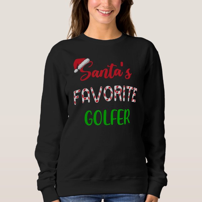 Camiseta Santas Favorite Golfer   Funny Golf Christmas (Frente)