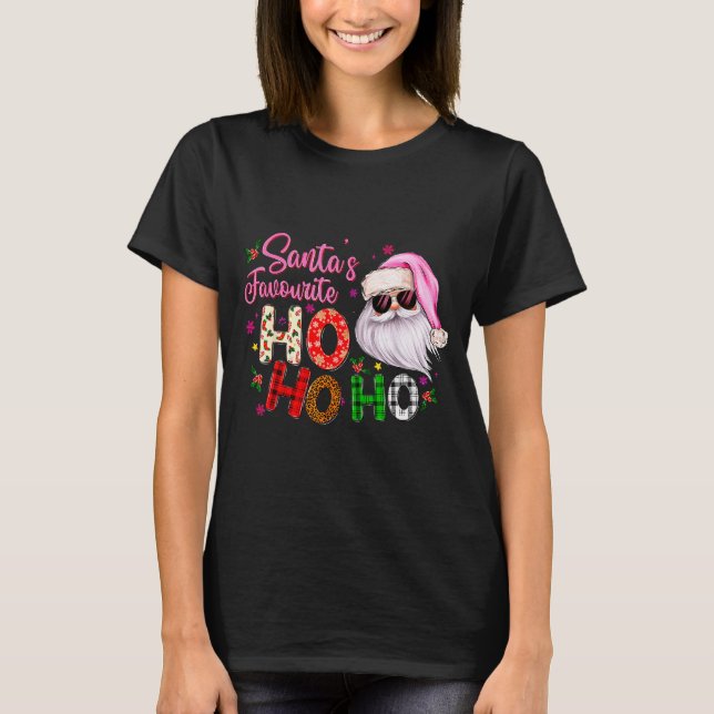 Camiseta Santa's Favorite Ho Ho Ho Santa Claus Nk Christmas (Frente)