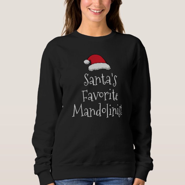 Camiseta Santas Favorite Mandolinist Christmas  mandolin (Frente)