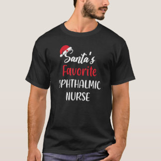 Camiseta Santas Favorite Ophthalmic Nurse Christmas