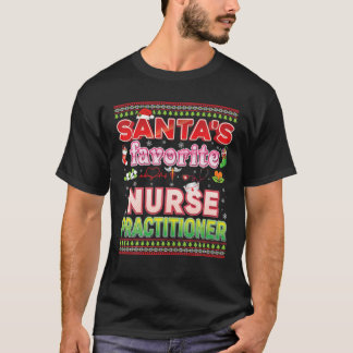 Camiseta Santa's Favorite Practitioner Nurse Christmas Sant