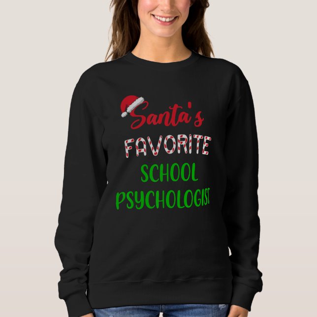Camiseta Santas Favorite School Psychologist     Chritsmas (Frente)
