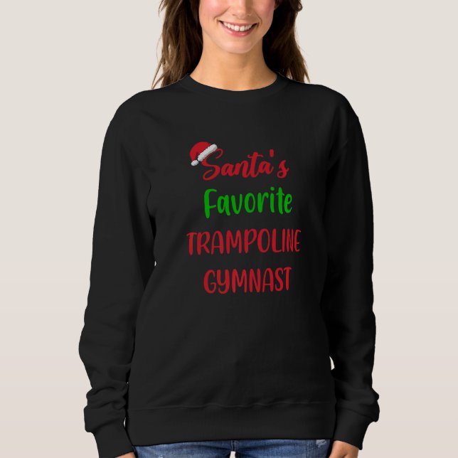 Camiseta Santas Favorite Trampoline Gymnast  Trampoline Chr (Frente)