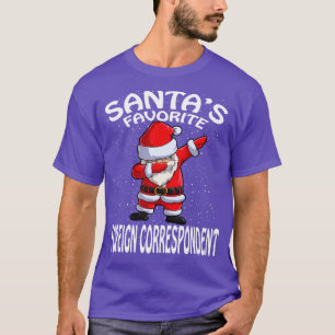 Camiseta Santas Favorito Correspondente Estrangeiro Natal