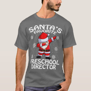 Camiseta Santas Favorito Diretor da Pré-escola no Natal