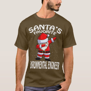 Camiseta Santas Favorito Natal do Engenheiro Ambiental