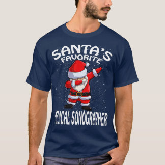 Camiseta Santas Favorito Sonógrafo Médico Natal