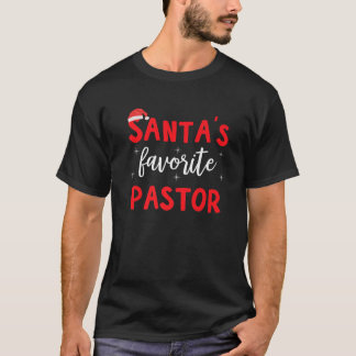 Camiseta Santas Pastor Favorito Ministro de Natal Pajama