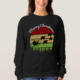 Camiseta Santas Sleigh puxada por tartarugas