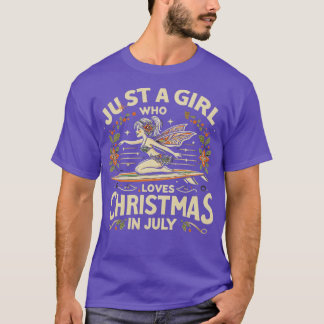 Camiseta Santas Surfing Summer Vintage California Beach Gir