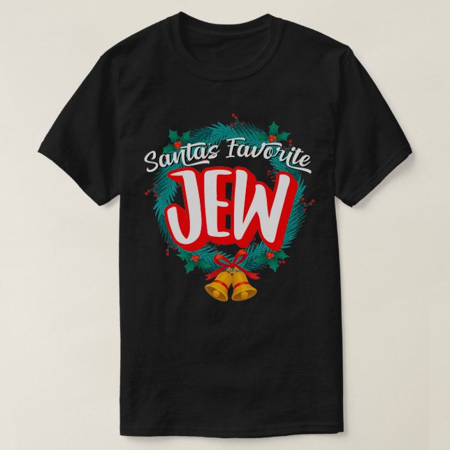 Camiseta Santau2019s Favorite Jew  (Frente do Design)