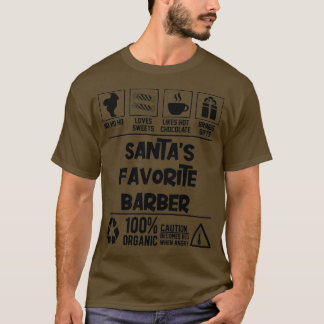 Camiseta Santax27s Favorito Barber Natal