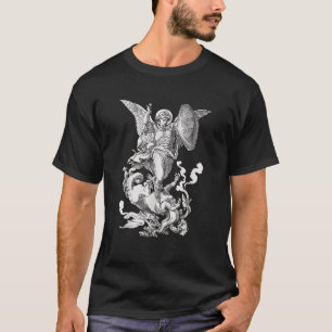 Camiseta Santo Archangel Michael Lutando contra o Dragão Ca